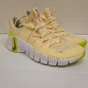 Nike Free Yellow and White Sneakers